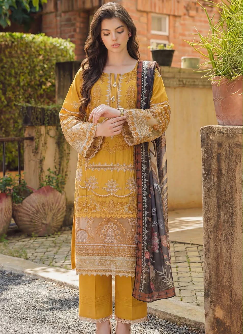 Motifz 3 Piece Embroidered Lawn Suit