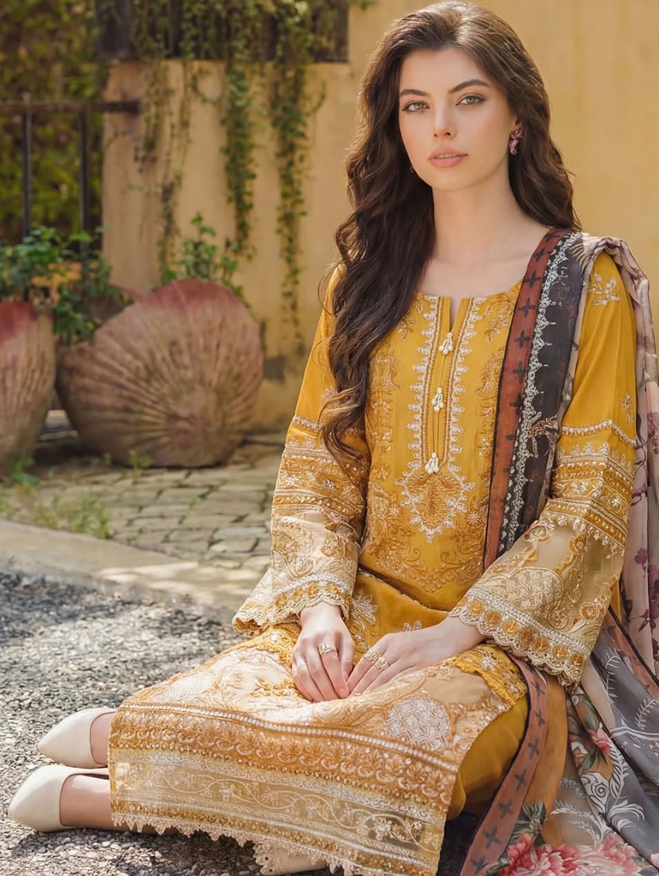 Motifz 3 Piece Embroidered Lawn Suit