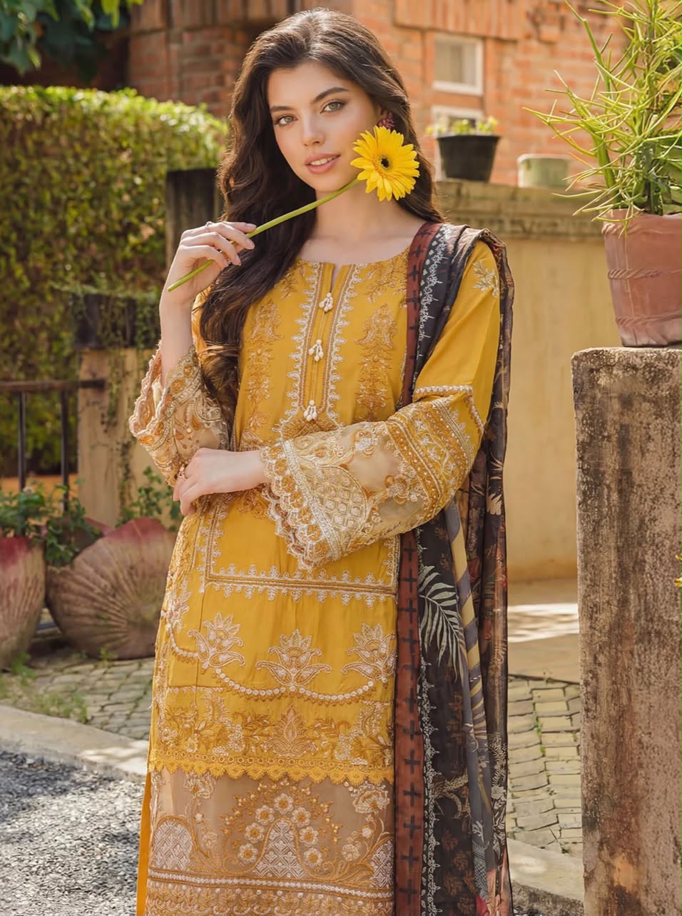 Motifz 3 Piece Embroidered Lawn Suit