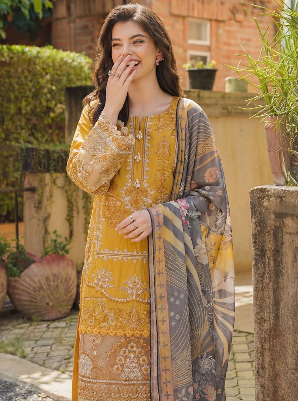 Motifz 3 Piece Embroidered Lawn Suit