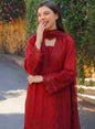 Motifz Crimson Elegance 3-Piece Embroidered Suit