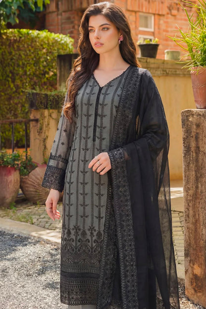 Motifz – Charcoal Embroidered 3-Piece Suit