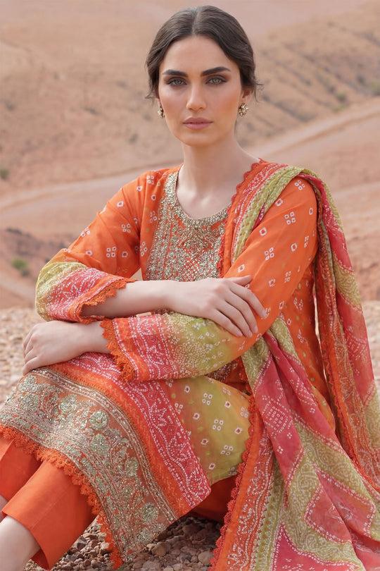Motifz Printed Lawn 3-Piece Unstitched Suit