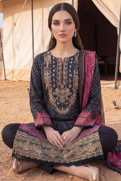 Motifz Printed Lawn 3-Piece Unstitched Suit