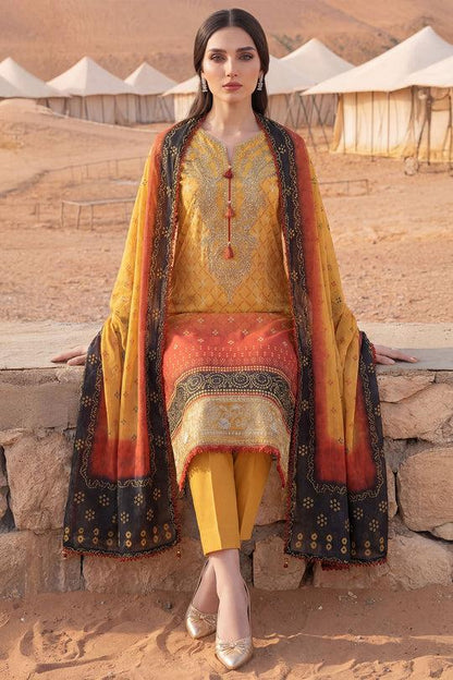 Motifz Printed Lawn 3-Piece Unstitched Suit
