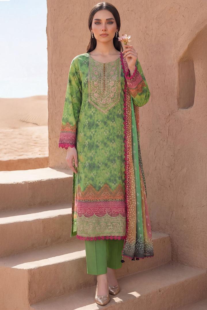 Motifz Printed Lawn 3-Piece Unstitched Suit