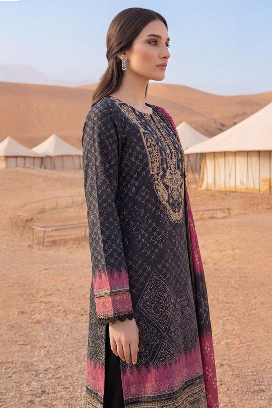 Motifz Printed Lawn 3-Piece Unstitched Suit