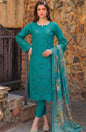 Motifz Embroidered Teal Summer 3-Piece Suit